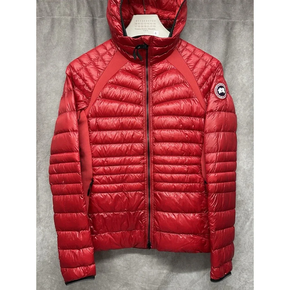 CANADA GOOSE HYBRIDGE LITE HOODY RED 2712L SMALL PACKABLE DOWN JACKET (READ) - Picture 2 of 15